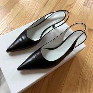 THE ROW SLINGBACK KITTEN HEELS